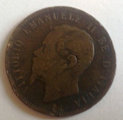 1866-H VF - Kingdom of Italy 10 Centesimi - Cents Coin