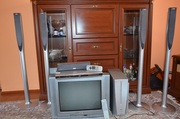 Телевизор JVC  21 Б/У (420 грн.) + домашний театр JVC Б/У (880 грн.).